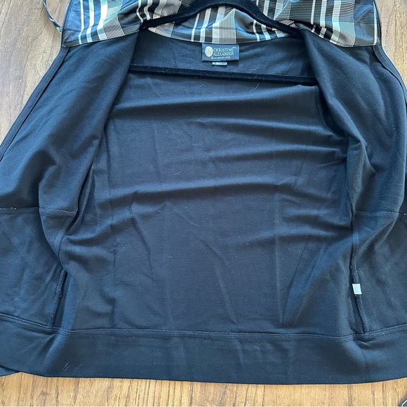 NWT Christine Alexander Black and Gray Plaid Cotton Blend Jacket Size Small - Picture 9 of 11